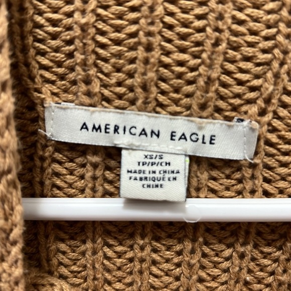 American Eagle Oversized Mock Neck Sweater Women's XS/S Brown - Picture 2 of 4